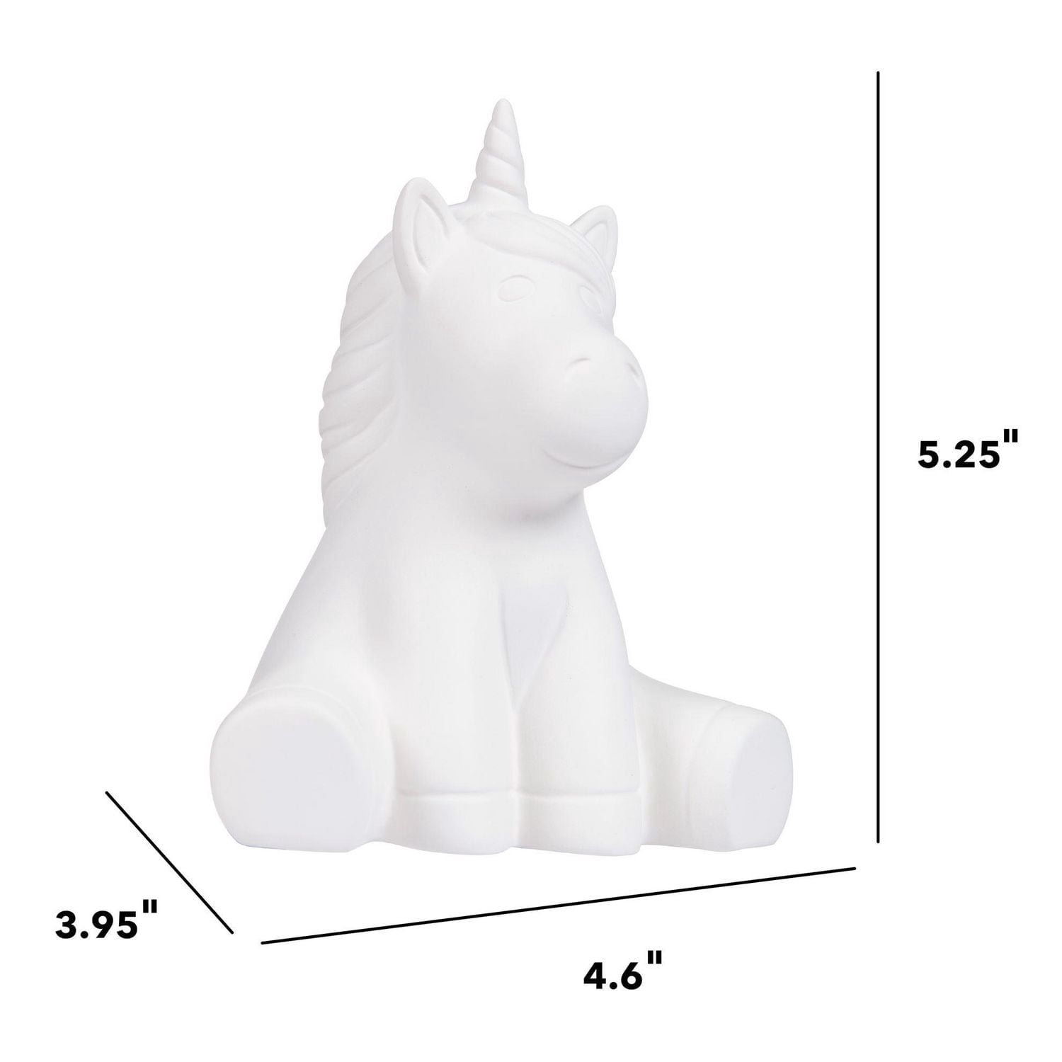 Create Basics Figurine Licorne en Céramique à Peindre