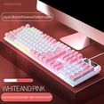 thumbnail image 1 of Mefallenssiah Gaming Keyboard Usb Wired Floating Keyboard, Ergonomic Water Mechanical Feeling Keyboard, Ultra-Slim Led Backlit Keyboard for Desktop, Compute, 1 of 5