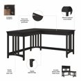 thumbnail image 3 of Bush Furniture Salinas 60W L Shaped Writing Desk in Vintage Black, 3 of 5