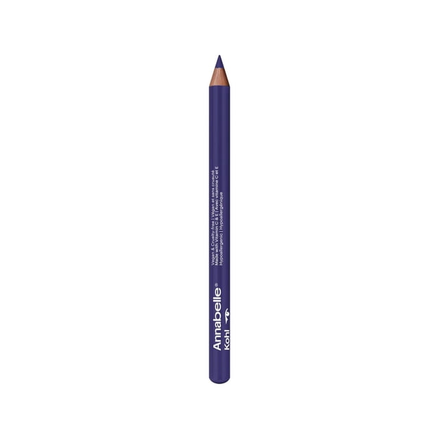 Annabelle Kohl Eye-Liner Mat 76 Raisin Noir Montré comme un Crayon Aiguisé avec un Baril et une Pointe Mats Violet Foncé, Texte de Marque Blanc et Détails du Produit Imprimés sur le Côté, Affiché Face vers l'Avant sur un Fond Blanc, Idéal pour un Maquillage des Yeux Précis et la Définition des Lignes des Cils.