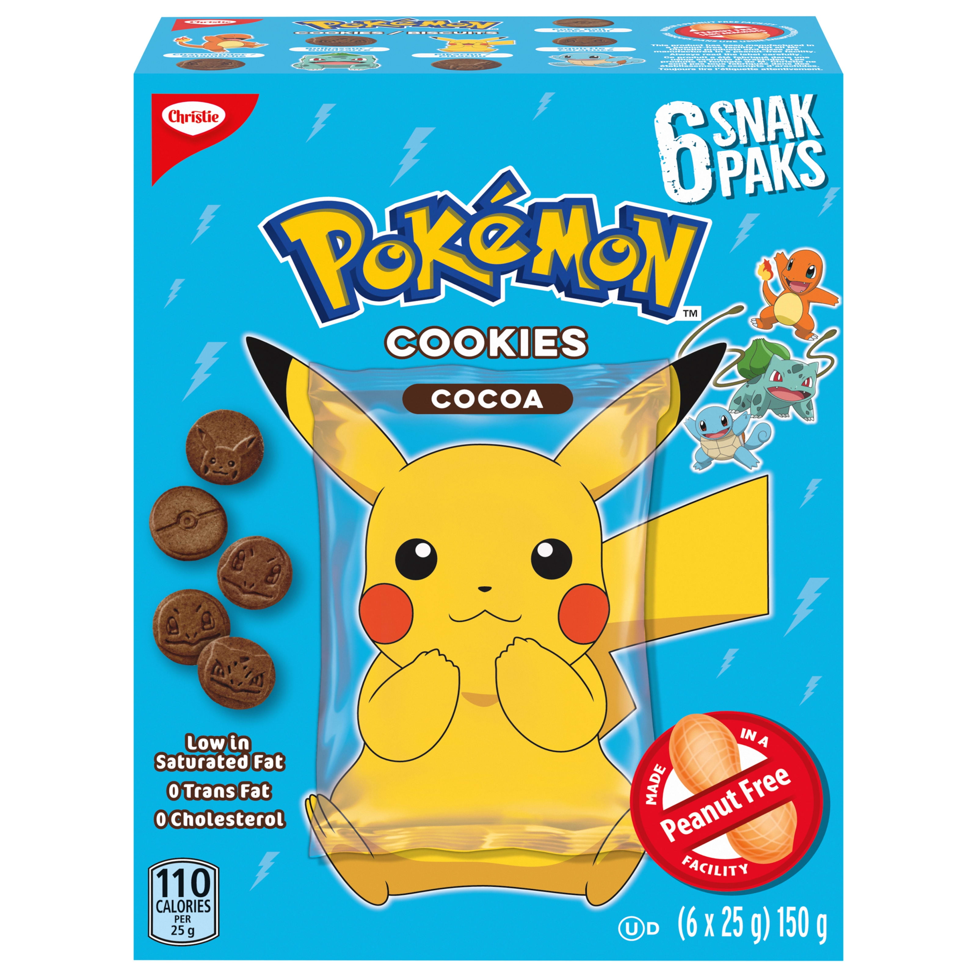 Christie, Pokemon Cocoa Snack packs, Made in a Peanut-Free Facility, Individually Wrapped, School Snacks