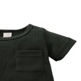 thumbnail image 4 of Baby Solid Color Clothes Set  Short Sleeve O-neck T-shirt with Pocket + Short Pants for Summer, 4 of 7