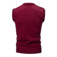 thumbnail image 3 of Birdeem Man Color Match Knit Tartan V-Neck Waistcoat, 3 of 3