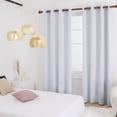 thumbnail image 3 of Deconovo Rideaux Occultants Isolés Thermiquement Assombrissants pour Chambre Salon Hôtel 55l X 84h Pouces, Grisâtre Étoile Blanc, 2 Panneaux, 3 of 5