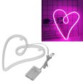 thumbnail image 3 of Heart Shaped Neon Lights, Colorful Lights, Romantic Ambience, Dual Power Supply, for Bar, Party, Living Room with IP45 Waterproof ABS and PVC Material, 3 of 7