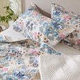 thumbnail image 3 of Kingrest Floral Print Cotton Quilt Set Twin Size, Lightweight Pattern Comforter Set, Oversized Bedspread Coverlet Quilted Bedding Set, 3 of 9