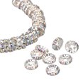 thumbnail image 1 of Uxcell Metal Spacer Beads Plated Crystal Rhinestone Spacer Beads Round Spacer 200Pcs AB White 8mm, 1 of 7