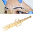 thumbnail image 1 of Eyebrow Stencil, Portable Sterile Advanced  Positioning RulerTattoo Positioning Ruler, Make Up Beauty Shop for Home Girls Golden,Silver,Black, 1 of 8