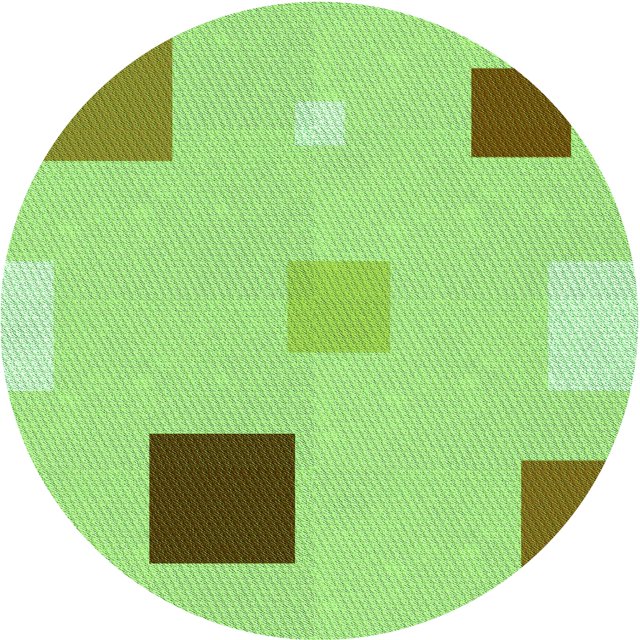 Ahgly Company Tapis Rond Lavable en Machine Intérieur Transitionnel Vert, 8 Pieds Rond