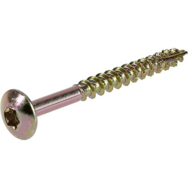 Vis de Cabinet, Étoile, Zinc & Jaune Dichromaté, 8 x 1.75-In., 1-Lb. -48647