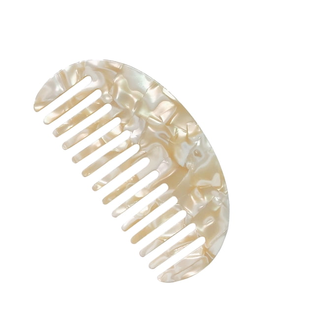 Iumwxz French Wide Tooth Pocket Hair Comb Marbletexture Leopard Pattern Acetate Antistatic Detangling Hairbrush Hairdressing Tool Hair Comb