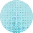 thumbnail image 1 of Ahgly Company Machine Washable Indoor Round Transitional Blue Diamond Blue Area Rugs, 8' Round, 1 of 7