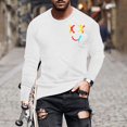 thumbnail image 2 of Birdeem Mens Printed Long Sleeved Top Long Sleeved Round Neck Top/Shirt, 2 of 4
