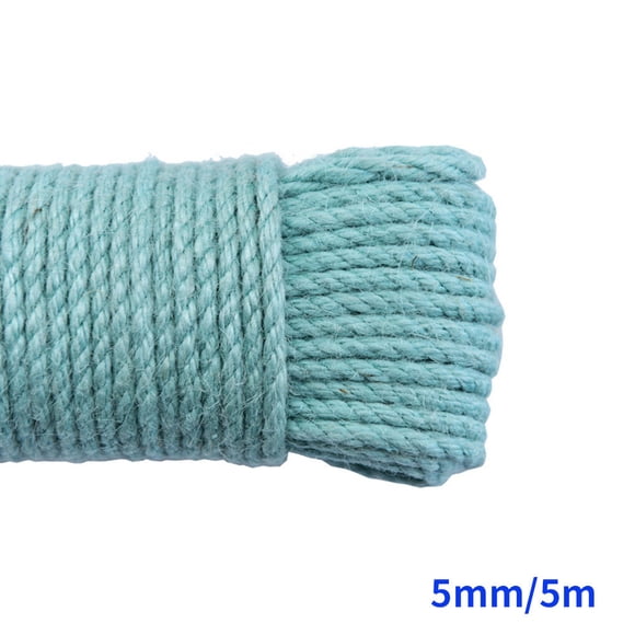 tredstone Rouleau de Corde Couleur Ficelle Corde Bricolage Fait Main Accessoires de Ficelle Artisanat Scrapbooking Outil de Fabrication Bleu Lac 5mm x 5m 1ensemble