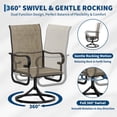 thumbnail image 1 of Patio Swivel Rocking Chairs Set,360°Swivel Chairs,Padded All-Weather Breathable Textilene,Durable Metal Frame for Lawn, Garden, Porch, Poolside,Brown (Set of 2), 1 of 8