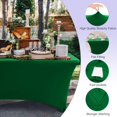 thumbnail image 2 of ABCCANOPY Lot de 2 Nappes en Spandex de 8 Pi Housse de Table Extensible Nappe Rectangulaire Ajustée Nappe en Polyester Dessus de Table Vert Forêt, 2 of 5