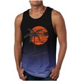 thumbnail image 1 of Styesk Tank Tops Men Men Casual Fashion Gradation Printing Pullover Round Neck Sports Tank, 1 of 2