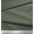thumbnail image 2 of Soimoi Moss Georgette Fabric Leaves Small Fabric Prints by Yard 42 Inch Wide, 2 of 3