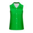 thumbnail image 3 of lSLJS Women's Womens T-Shirt Sans Manches Imprimé V-neck Décontracté Uni Tank Blouse Tops, Tank Tops, 3 of 4