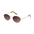 thumbnail image 1 of Time & Tru Women's Gold Oval Sunglasses, 1 of 3