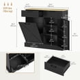 thumbnail image 3 of HOMCOM Tilt Out Trash Cabinet, Kitchen Island with 2 Drawers, Black, 3 of 10