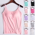 thumbnail image 1 of Spring Saving!CEHVOM Ladies Camisole with Built In Bra Cups, Women Summer Built-In Bra Tank Top Plus Size Camisole Yoga Tanks Tops, 1 of 6