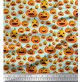 thumbnail image 1 of Soimoi Rayon Fabric Pumpkin Halloween Decor Fabric Printed Yard 42 Inch Wide, 1 of 3