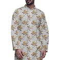 thumbnail image 4 of Atasi Printed Long Sleeve Kurta With Pajama Set For Men Summer Clothing, 4 of 4