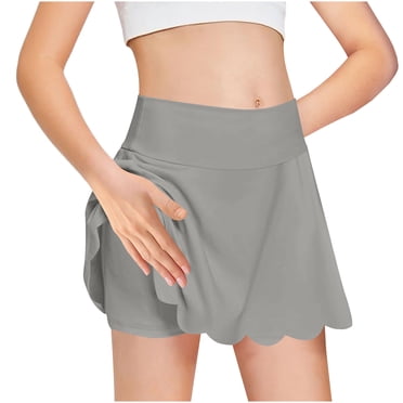 Amzcrzy Girls Skorts 4-14 Years Fashion High Waisted Girls Athletic Skorts Solid Color A-line Toddler Little Teen Girls Summer Clothes