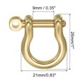thumbnail image 2 of Uxcell D-Ring Shackle Inner Width Solid Brass Screw Hook Small Bow Shackles 3/8 inch, 2 of 5