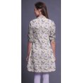 thumbnail image 3 of Bimba Kurti à Manches Retroussables pour Femmes, Col Mandarin Imprimé, Hauts de Kurti Courts, 3 of 6
