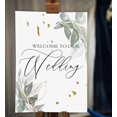 thumbnail image 2 of Darling Souvenir MADE WITH LOVE Leaf With Gold FlakesLargeWelcomeSign, Decorative PosterWelcomeTo Our Wedding Poster For Easel Wedding Collection- 18x12, 2 of 5