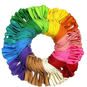 TEKXYZ 12“ Ballons Assortis de Couleurs Standard, 120 Unités, Latex Épaissi
