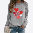 thumbnail image 2 of Amzcrzy Sweat-Shirt pour Femmes Col Rond Manches Longues Chemises de la Saint-Valentin Graphiques Amusants Légers Amples Chandail de Vacances, 2 of 3