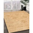 thumbnail image 2 of Ahgly Company Tapis d'Intérieur Ronds Abstraits Orange, Tapis de Zone Abstraits, 5 Pieds Rond, 2 of 6