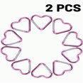 thumbnail image 2 of SNNROO 2pcs Heart-Shaped Carabiner Hooks Small  Auto-Locking Keychain Clips For Fishing  Heart-Shaped Aluminum Snap Hook Clip Key Holder  Hiking  Traveling  Home  RV  And Camping!, 2 of 7