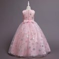 thumbnail image 4 of EGNMCR Vêtements pour Bébé Fille Robe pour Enfants Fille Sans Manches Robe de Princesse Motif Flocon de Neige Imprimé Tulle Longue Robe Canoniques, 4 of 9