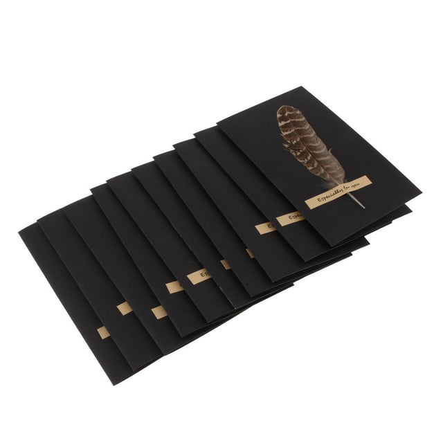 GUOOL 10 Plumes Faites à la Main pour Bricolage Cartes de Vœux Invitations de Fête