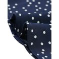 thumbnail image 5 of INSPIRE CHIC Blouse à Col à Volants Noué pour Femme Manches Longues Hauts L Bleu Foncé-Pois, 5 of 5