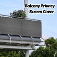 thumbnail image 3 of Filet d'Ombrage pour Balcon Écran d'Intimité de Balcon Couverture de Remplacement Anti-Soleil Rafraîchissant Résistant aux Intempéries Clôture Pare-Vent pour Extérieur Cour Arrière Patio Gris Pâle, 3 of 9
