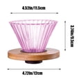 thumbnail image 2 of Glass Coffee Mugs Coffee Filter Coffee Colored Glass Filter Mug Portable Glass Hand Brewed Coffee Filter Mug Drip Reusable Filter Removable Wooden Base Clear Coffee Mug, 2 of 6