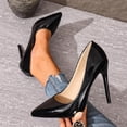 thumbnail image 2 of WLOELOEW Women'S Pointed Toe Pumps With High Heel Slip On Design Comfortable For Indoor Use Us Size 6 Color Black, 2 of 9