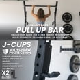 thumbnail image 4 of Synergee 2200 Series Wall Mounted 89" by 18” Tall Squat Rack with J-Cups & Adjustable Pull Up Bar. Exercise Stand with 750lb Capacity. Power Cage., 4 of 6