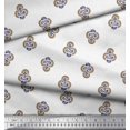 thumbnail image 2 of Soimoi Moss Georgette Fabric Floral Block Print Fabric by The Yard 42 Inch Wide, 2 of 5