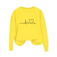 thumbnail image 5 of BLVB Chandail à Col Rond pour Femmes, Imprimé de Cœur, Manches Longues, Mignon, Coupe Ample, Léger, Hauts d'Automne, Cadeaux de la Saint-Valentin, 5 of 5