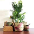 thumbnail image 1 of Panier de Rangement Pliable en Paille Osier Poignée Jardin Pot de Fleurs Sac à Linge, 1 of 9