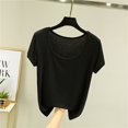thumbnail image 2 of Yuyuzo Hauts de Pyjama Grande Taille pour Femmes Manches Courtes Haut de Pjs Col Rond Chemises de Nuit Doux Confortables Vêtements d'Intérieur, 2 of 3
