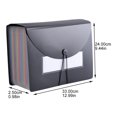thumbnail image 3 of Miangastore Storage Holder Document Organizer Black Plastic 1Set 13X9In, 3 of 9