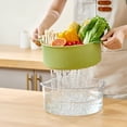 thumbnail image 3 of Double Layer Kitchen Drain Rack PET Dish Organizer for Vegetable Fruit Washing Filter Strainer and Drying Storage, 3 of 6