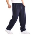 thumbnail image 2 of Men Autumn Casual Sweatpants Solid Color Elastic Middle Waist Loose Joggers Trousers Plus Size, 2 of 6